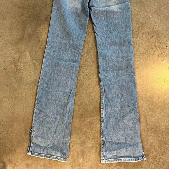 FRAME Le Mini Boot Slit cut light denim jeans womens size 26 pants straight leg - Picture 6 of 6